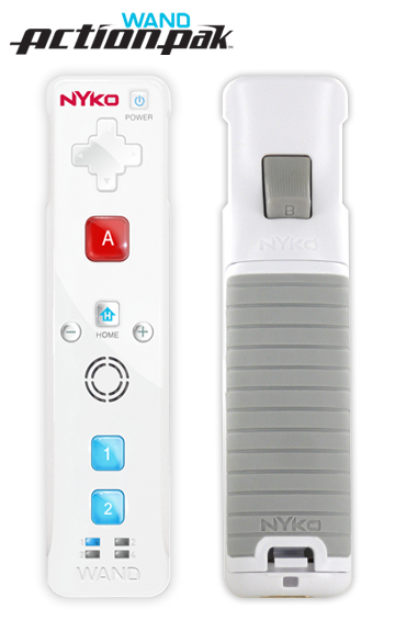 Illustration for article titled Nyko's Wii Wand Gets Rumble Nunchuck